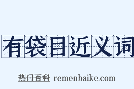有袋目近义词是什么意思的图片